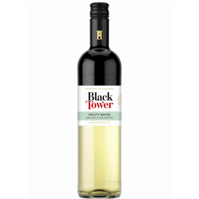 Black Tower Fruity White Weißwein (750ml) von Reh Kendermann bei Araxxon  - Hochwertiges griechisches Produkt.   Black Tower Fruity White Weißwein (750ml) από Reh Kendermann στο Araxxon  - Αυθεντικό ελληνικό προϊόν.